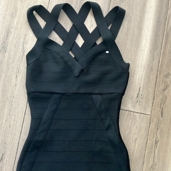 Guess Los Angeles Luxe Strappy Mesh bandage Corset Ties Bodycon Dress S - Picture 8 of 12